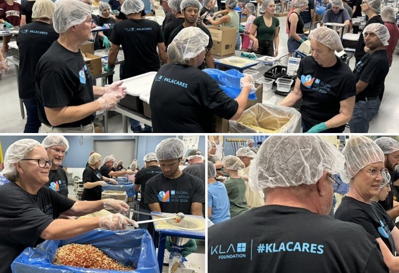 Employees in Chandler, Arizona help feed hungry children during KLA Foundation's Global Volunteer Week. 