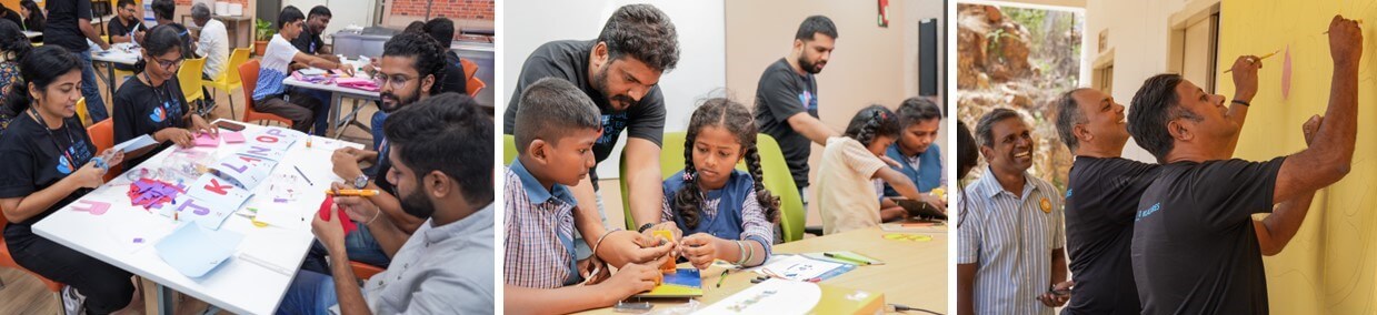 Employees in Chennai, India support educational and humanitarian initiatives and beautify a park during KLA Global Volunteer Week. 