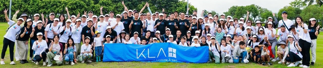 KLA China employees get ready for volunteer work at beach during KLA Foundation's Global Volunteer Week. .